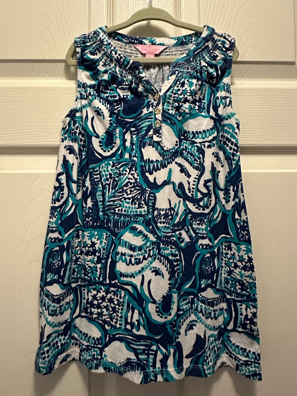 Lilly Pulitzer Girls' Mini Essie Tank Dress in Keep on Trunkin - Picture 2 of 6